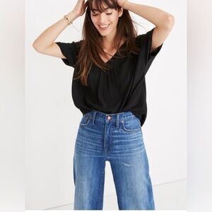 Madewell Rhyme Black Short Sleeve Top
